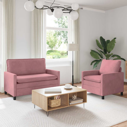 Soffset 2 pcs Rosa Sammet