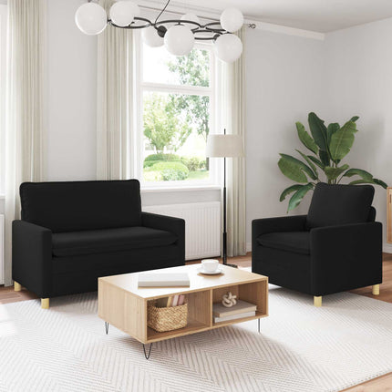 Soffset 2 st Svart Tyg