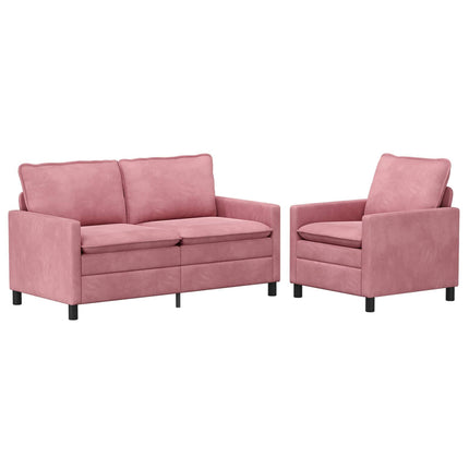 Soffset 2 st Rosa Sammet
