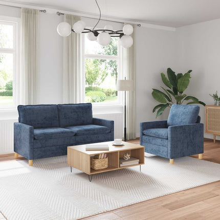Soffset 2 pcs Blå Polyester