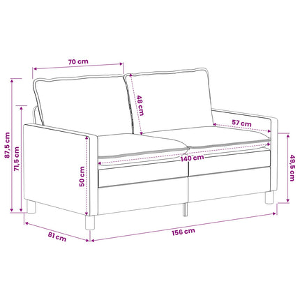 Soffset 2 pcs Ljusgrå Polyester