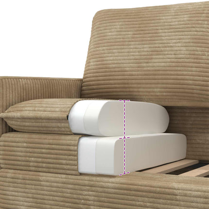 Soffset 2 pcs Taupe Polyester