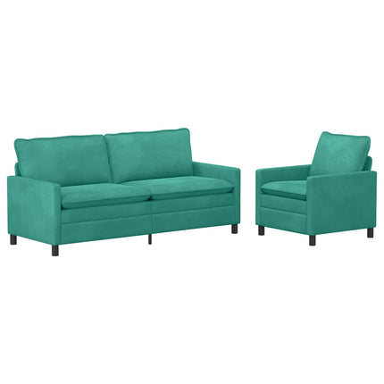 Soffset 2 pcs Turkos Sammet
