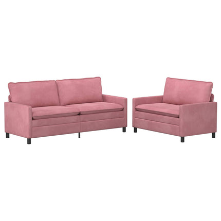 Soffset 2 pcs Rosa Sammet
