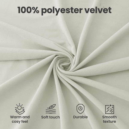 Soffset 2 st Gräddvit Sammet