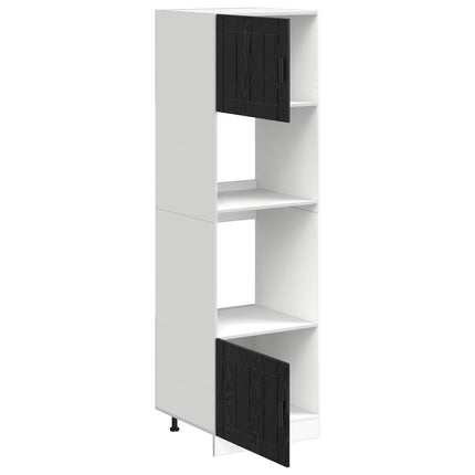 Ugnsskåp PORTO Svart Ek 60 x 57 x 207 cm Konstruerat trä