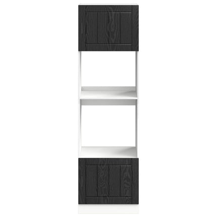 Ugnsskåp PORTO Svart Ek 60 x 57 x 207 cm Konstruerat trä