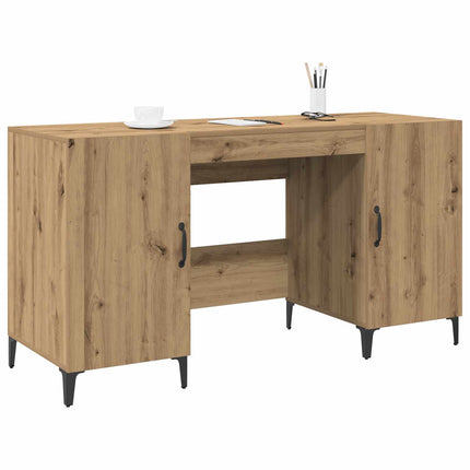 Skrivbord med dörr Artisan Ek 140 x 50 x 75 cm Konstruerat trä