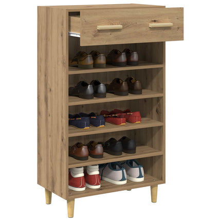 Skoskåp 60 x 35 x 105 cm Konstruerat trä Artisan Ek
