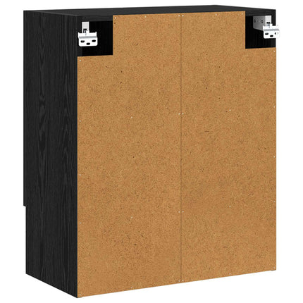 Väggskåp Väggmonterad Svart Ek 60 x 31 x 70 cm Konstruerat trä