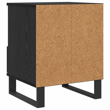 Sängskåp Svart Ek 40 x 35 x 50 cm Konstruerat trä