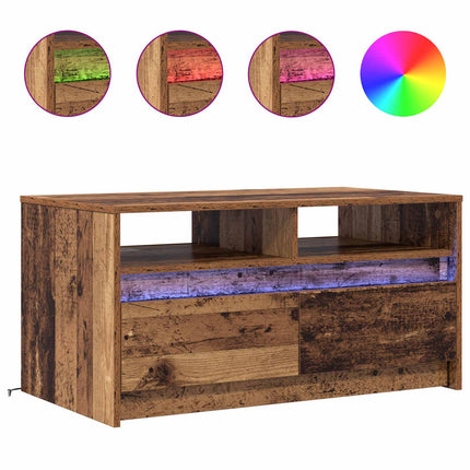 Kaffeebord Gammalt trä 90 x 50 x 45 cm Konstruerat trä