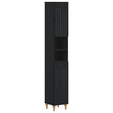 3-delars badrumsskåpsset ALKMAAR Svart Konstruerat trä