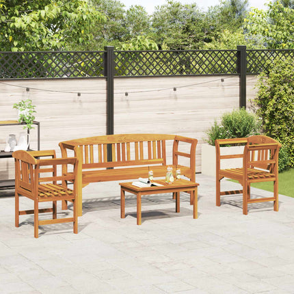 Trädgårdsros loungeset 4 pcs Massivt Akaciaträ
