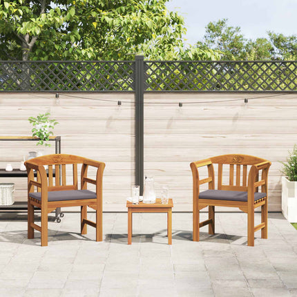 Trädgårdsros loungeset med kudde 3 pcs Massivt Akaciaträ