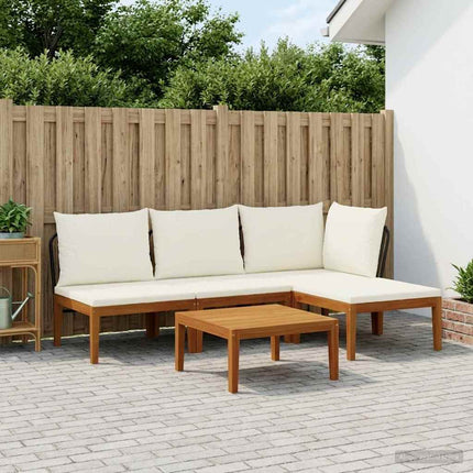 5 pcs Massivt akaciahus och rep Naturlig