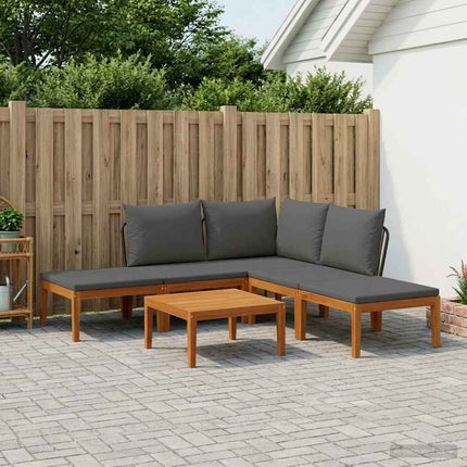 6 pcs Massivt akaciahus och rep Naturlig