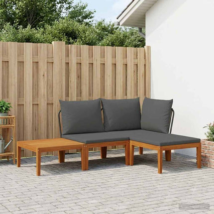 4 pcs Massivt akaciahus och rep Naturlig
