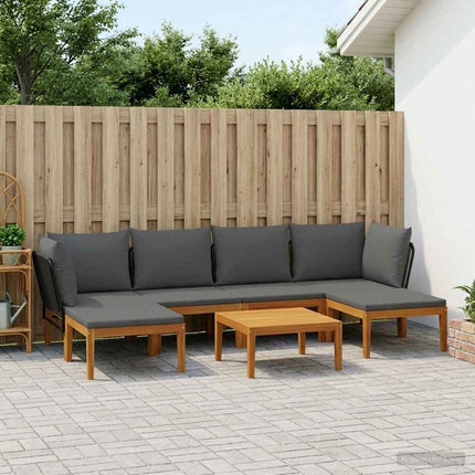 7 pcs Massivt akaciahus och rep Naturlig