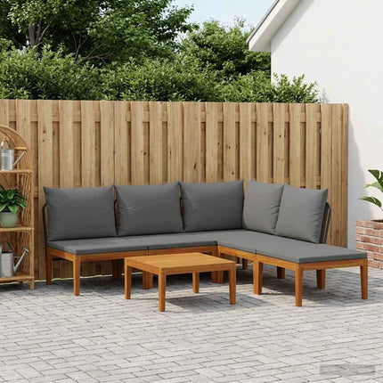 6 pcs Massivt akaciahus och rep Naturlig
