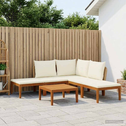 6 pcs Massivt akaciahus och rep Naturlig