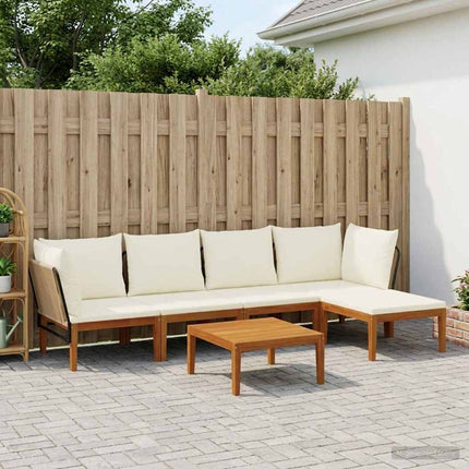 6 pcs Massivt akaciahus och rep Naturlig