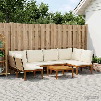 7 pcs Massivt akaciahus och rep Naturlig