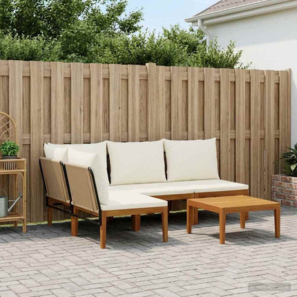 5 pcs Massivt akaciahus och rep Naturlig