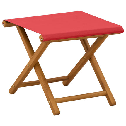 Deck Chair 4 pcs 3 Position Massiv Eukalyptus Trä Röd