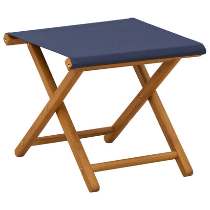 Deck Chair 4 pcs 3 Position Massiv Eukalyptus Trä Blå