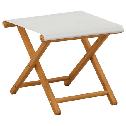 Deck Chair 4 pcs 3 Position Massiv Eukalyptus Trä Gräddvit