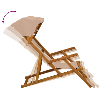 Deck Chair 4 st 3 Position Massiv Eukalyptus Trä Taupe
