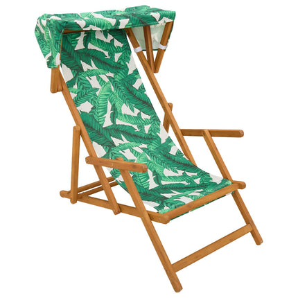 Deck Chair 4 pcs 3 Position Massiv Eukalyptus Trä Bladmönster