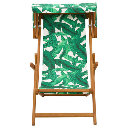 Deck Chair 2 pcs 3 Position Massiv Eukalyptus Trä Bladmönster