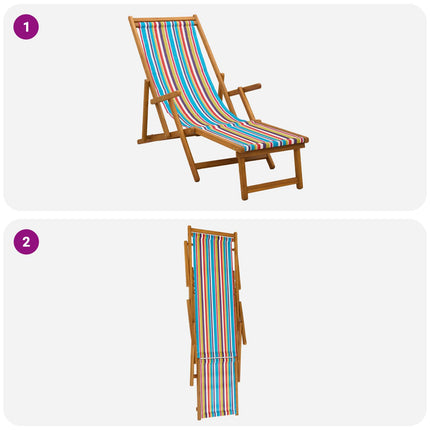 Hopfällbar solstol 2 pcs 3 Position Massiv Eukalyptus Trä