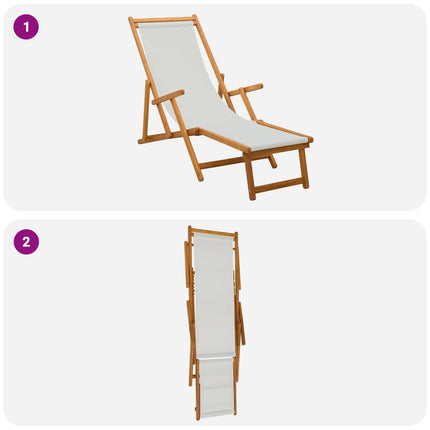 Hopfällbar solstol 2 pcs 3 Position Massiv Eukalyptus Trä