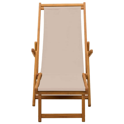 Hopfällbar solstol 2 pcs 3 Position Massiv Eukalyptus Trä Beige