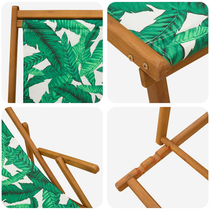 Hopfällbar solstol 2 pcs 3 Position Massiv Eukalyptus Trä