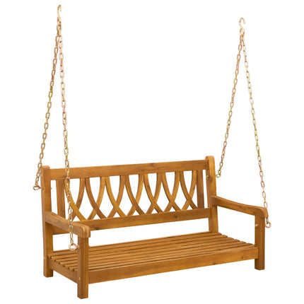 Trädgårdsgungbänk Naturlig 110 x 56 x 58 cm Massivt Akaciaträ
