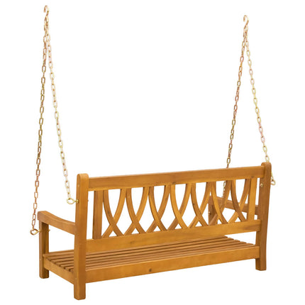 Trädgårdsgungbänk Naturlig 110 x 56 x 58 cm Massivt Akaciaträ
