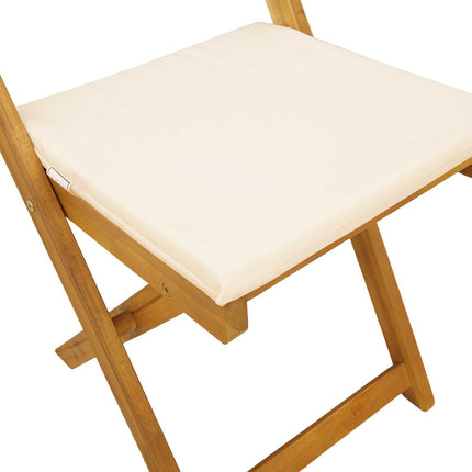 Utemöbler Bistro Stolar 2 pcs Gräddvit 40 x 53 x 80 cm