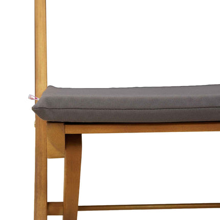 Utemöbler Bistro Stolar med kudde 2 pcs Mörkgrå 40 x 53 x 80 cm