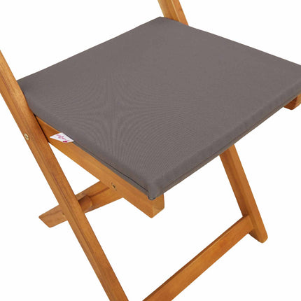 Utemöbler Bistro Stolar med kudde 2 pcs Mörkgrå 40 x 53 x 80 cm