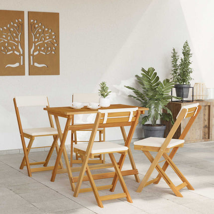 Utemöbler Bistro Stolar 4 pcs Gräddvit 40 x 53 x 80 cm