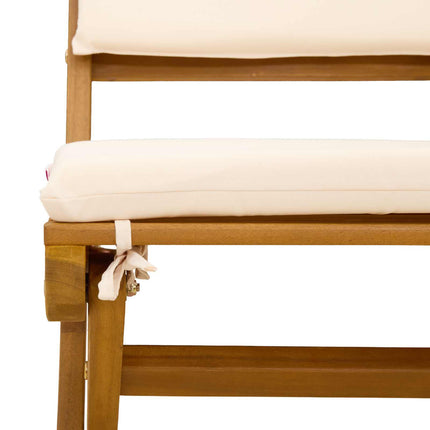 Utemöbler Bistro Stolar 2 pcs Gräddvit 38 x 46 x 85 cm