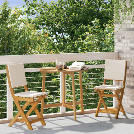 Utemöbler Bistro Stolar 2 pcs Gräddvit 38 x 46 x 85 cm