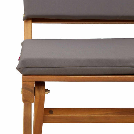 Utemöbler Bistro Stolar med kudde 2 pcs Mörkgrå 38 x 46 x 85 cm