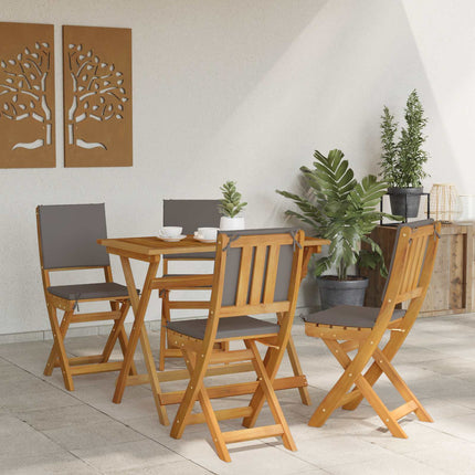 Utemöbler Bistro Stolar med kudde 4 pcs Mörkgrå 38 x 46 x 85 cm