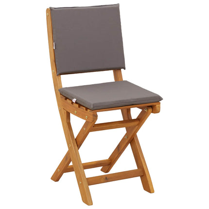 Utemöbler Bistro Stolar med kudde 4 pcs Mörkgrå 38 x 46 x 85 cm