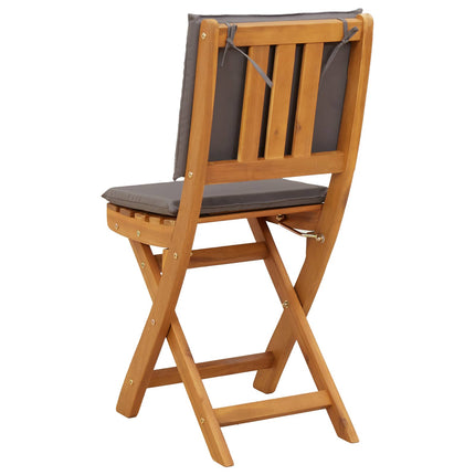 Utemöbler Bistro Stolar med kudde 4 pcs Mörkgrå 38 x 46 x 85 cm